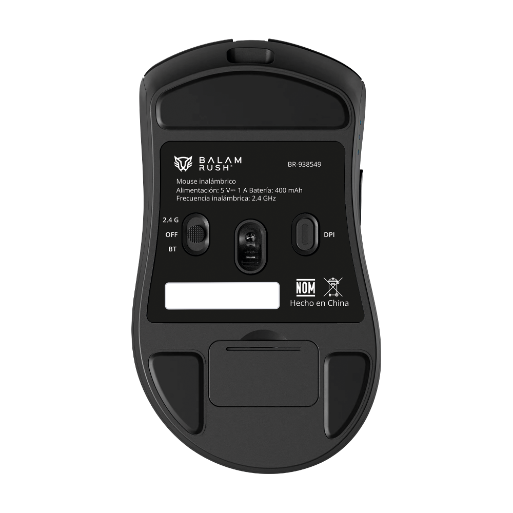 Mouse Balam Rush Drift Perform MG5 Negro Inalambrico 2.4Ghz Bluetooth 5.1 12000DPI bateria recargable