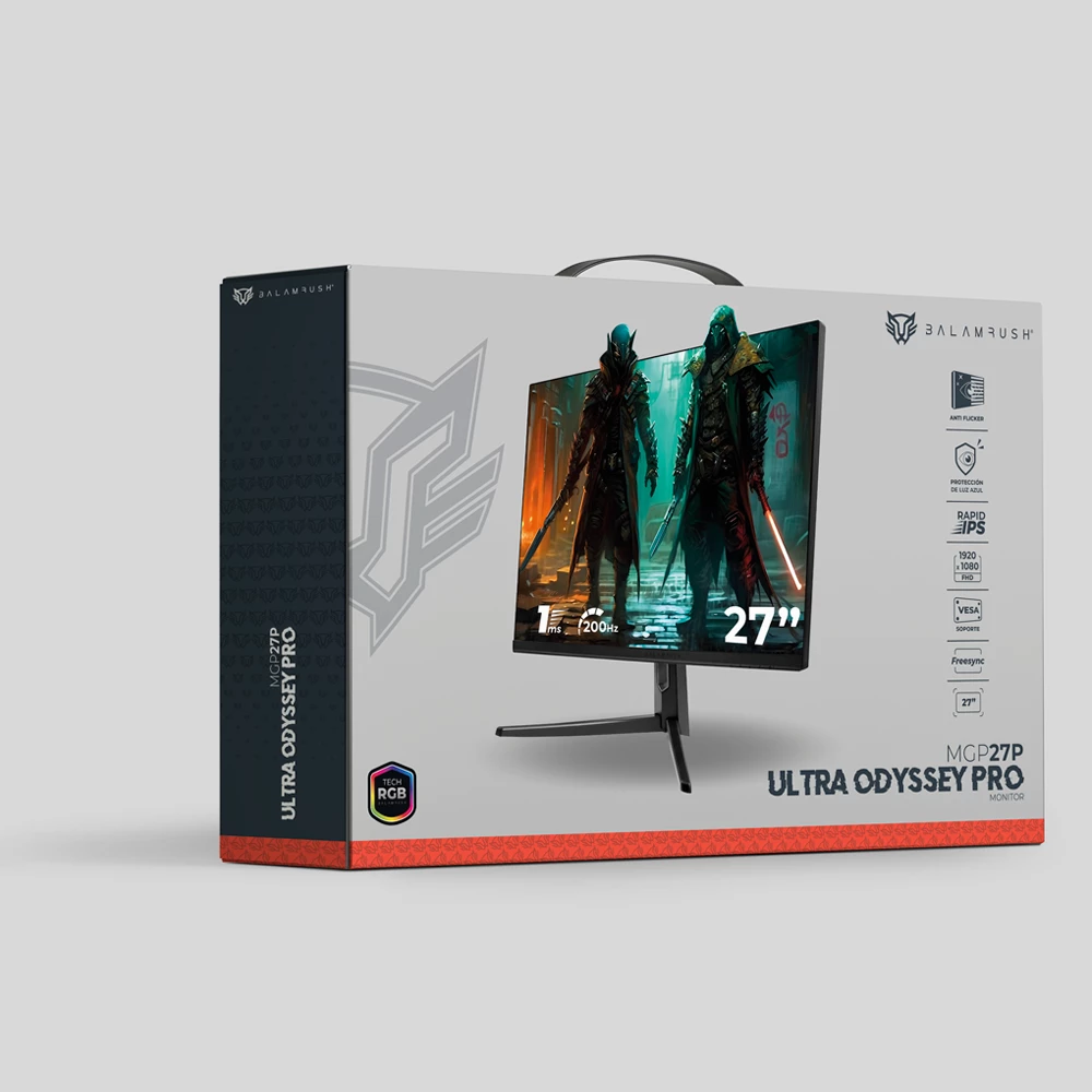 Monitor Balam Rush Ultra Odyssey Pro MGP27P 27 pulg plano IPS Full HD 1MS 200Hz 2xHDMI 1xDP Negro