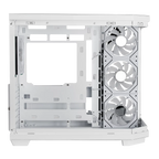 Gabinete Balam Rush Tank Master 9600 TB Media torre blanco cristal sin bordes 4xVentiladores ARGB ATX sin fuente