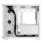 Gabinete Balam Rush Tank Master 9600 TB Media torre blanco cristal sin bordes 4xVentiladores ARGB ATX sin fuente