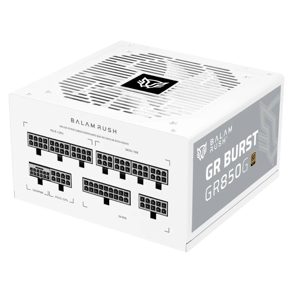 Fuente Balam Rush 850W GR Burst GR850G80 Blanco Full Modular