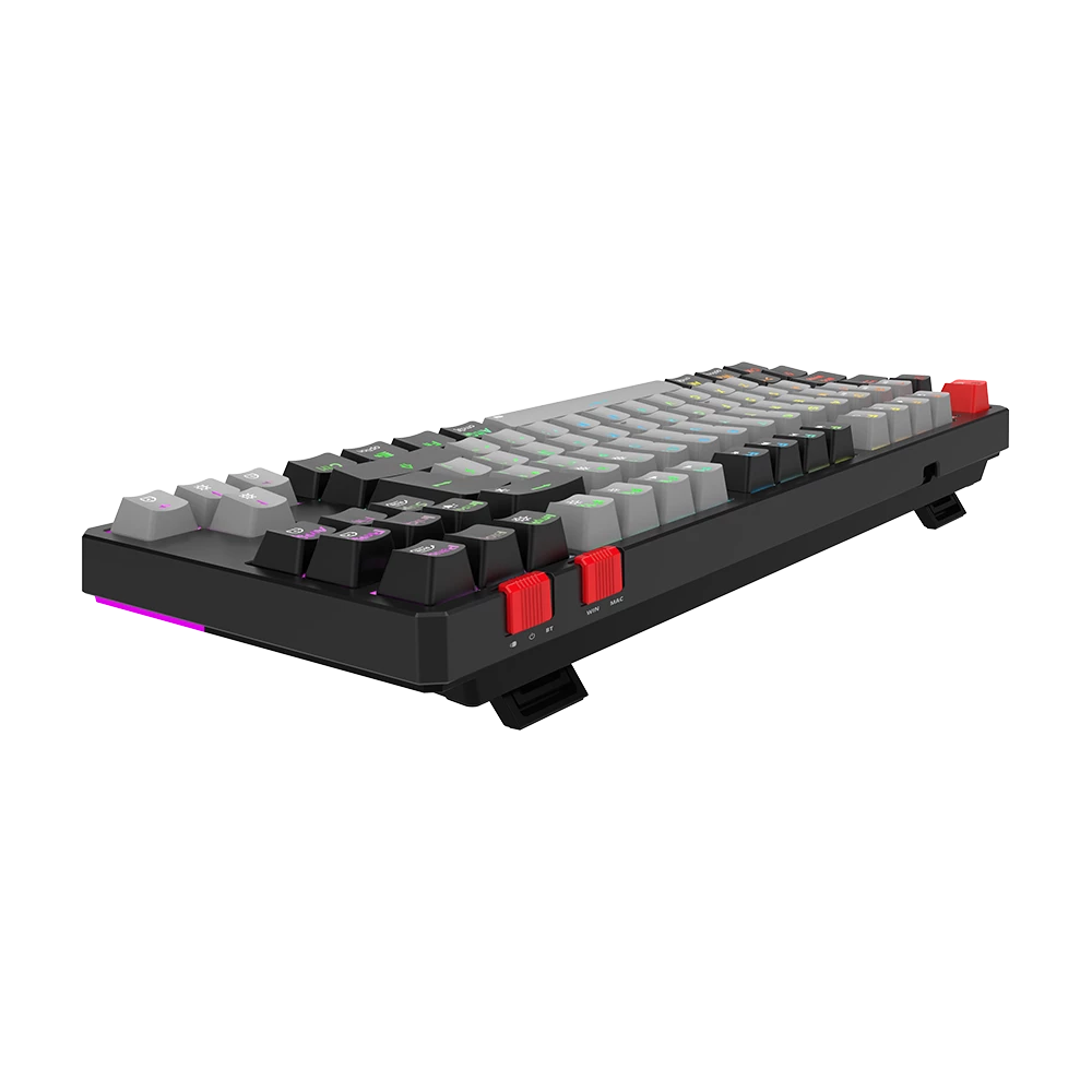 Teclado Gamer Balam Rush Level Pro GK990 Gris-Negro RGB 5 Dispositivos conectados Compatible con Windows / Mac / Android