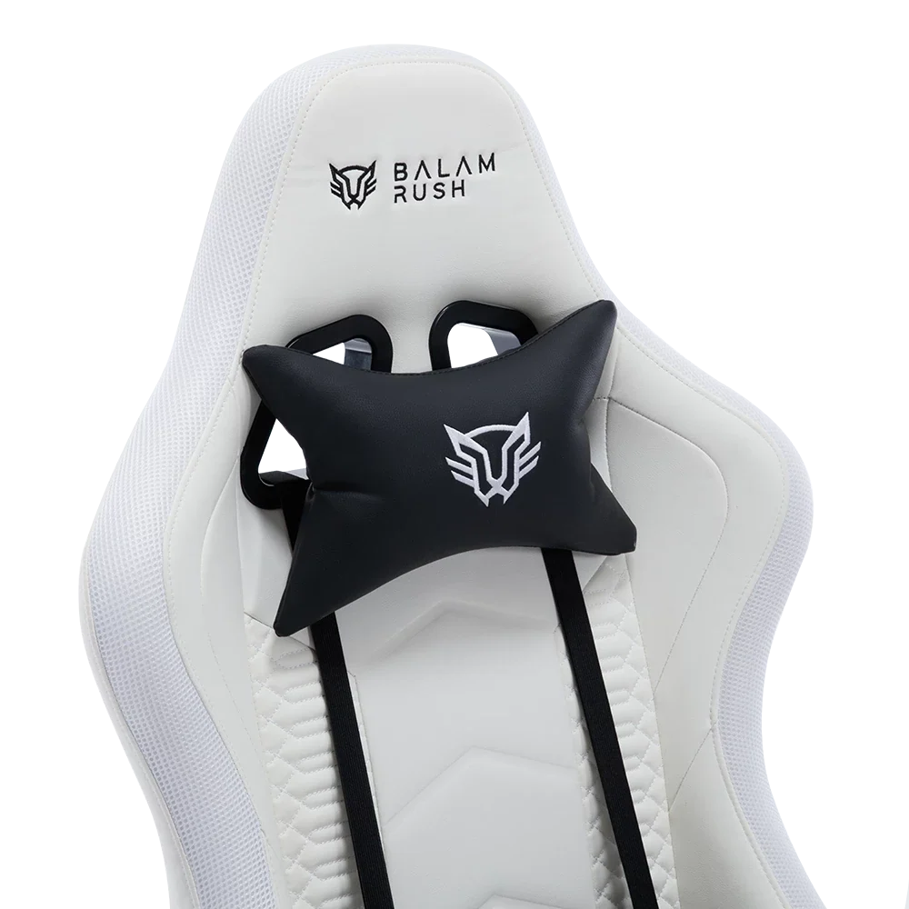 Silla Gamer Balam Rush Lightning Rush V2 RGB Ergonomica Reclinable 135° 150kg Descansa Brazos 3D Blanco