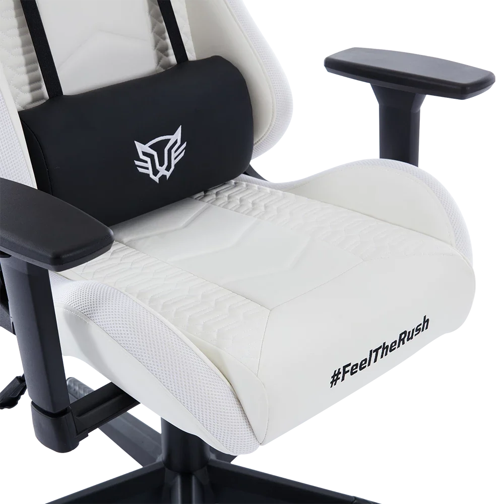 Silla Gamer Balam Rush Lightning Rush V2 RGB Ergonomica Reclinable 135° 150kg Descansa Brazos 3D Blanco
