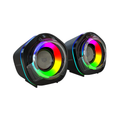 Bocinas Balam Rush Glimm Penta BG545 Negro Bluetooth 5.0 USB A Sonido Estereo 2.0 Canales 6W RGB Azender