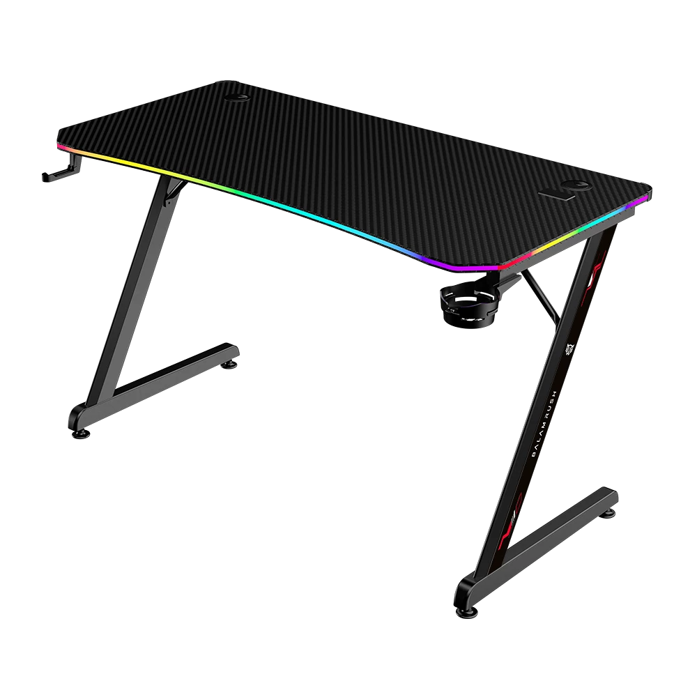 Escritorio Gamer Balam Rush Olympus Spot Glow Pro MRX8000 RGB 120x60x74 incluye accesorios negro