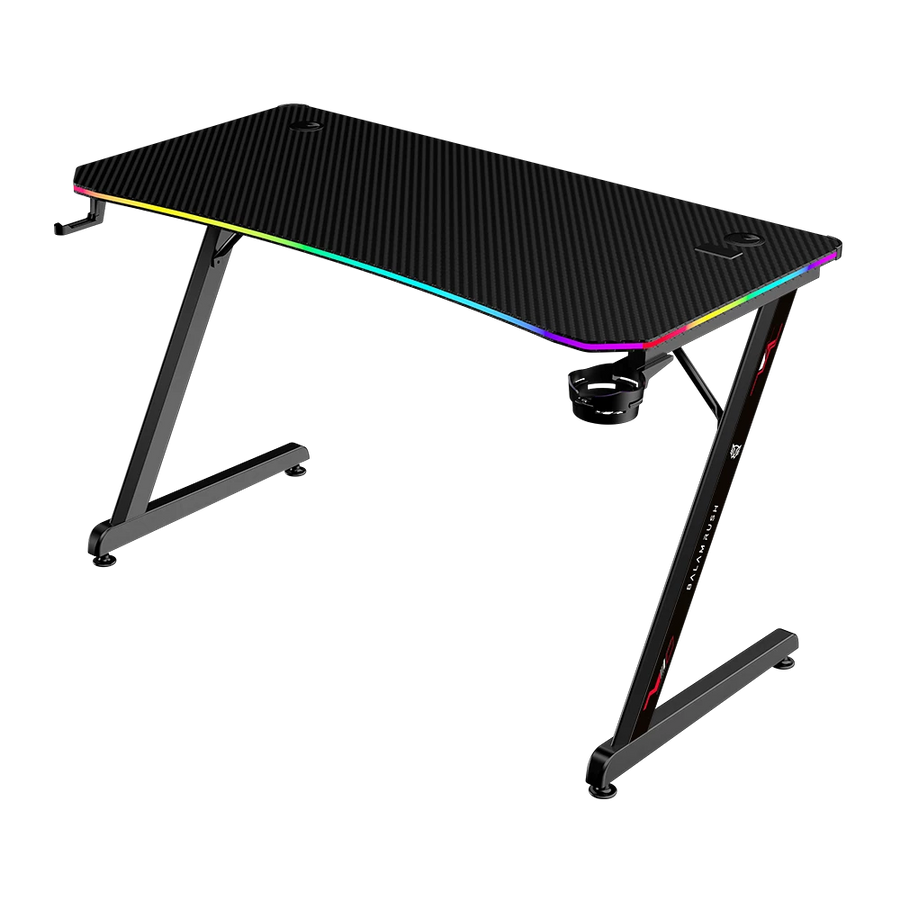 Escritorio Gamer Balam Rush Olympus Spot Glow Pro MRX8000 RGB 120x60x74 incluye accesorios negro