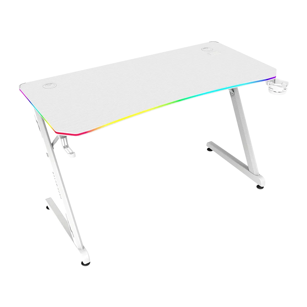 Escritorio Gamer Balam Rush Olympus Spot Glow Pro MRX8000 RGB 120x60x74 incluye accesorios blanco