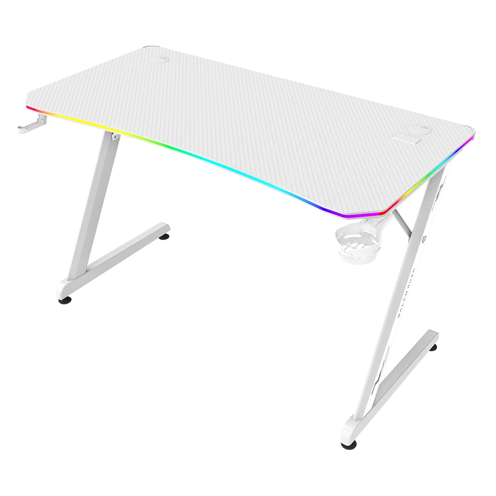Escritorio Gamer Balam Rush Olympus Spot Glow Pro MRX8000 RGB 120x60x74 incluye accesorios blanco