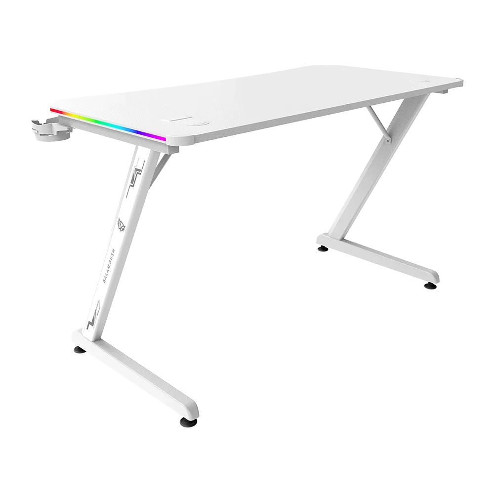 Escritorio Gamer Balam Rush Olympus Spot Glow Pro MRX8000 RGB 120x60x74 incluye accesorios blanco