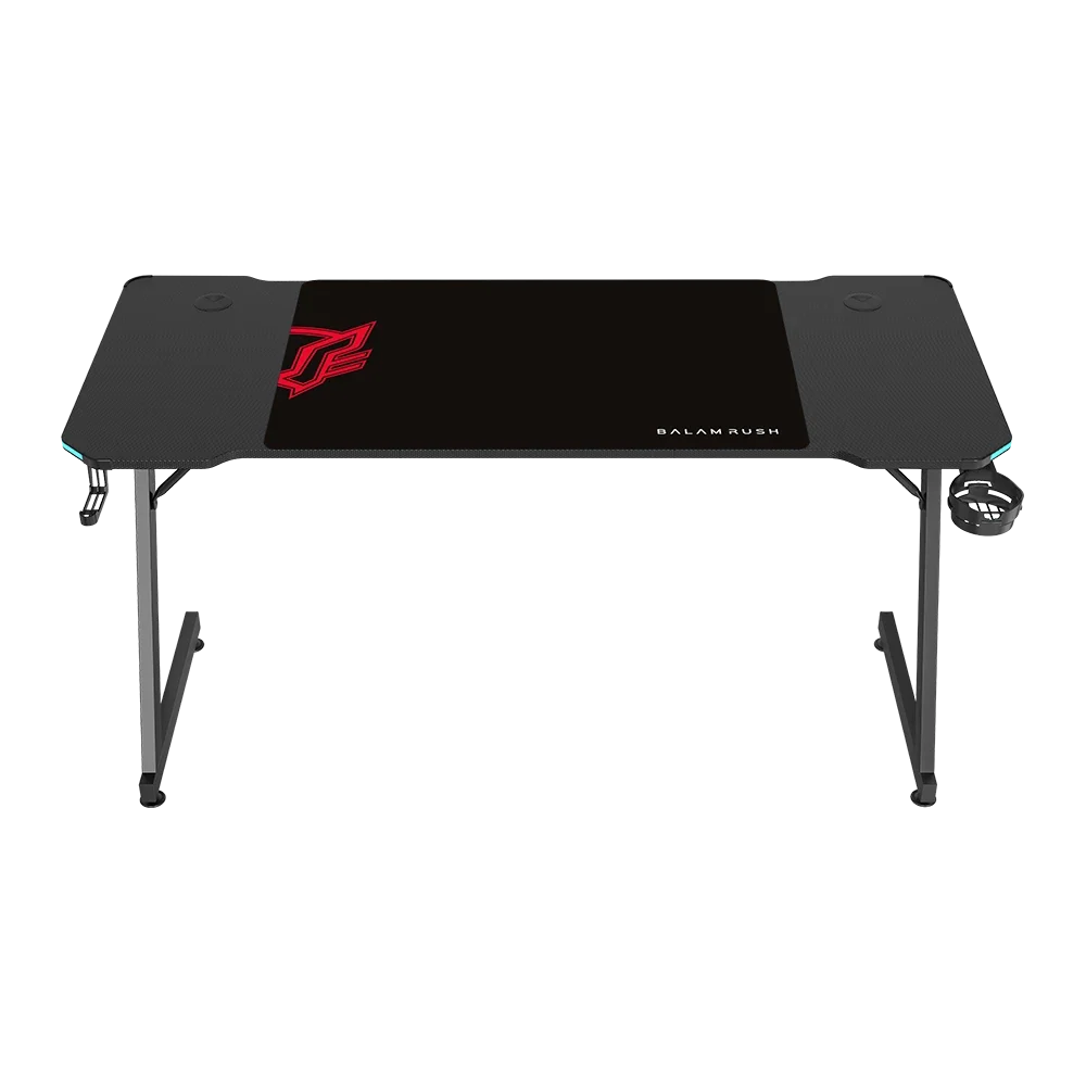 Escritorio Gamer Balam Rush Olympus Spot Glow MRX6000 RGB 140x60x74 incluye accesorios negro