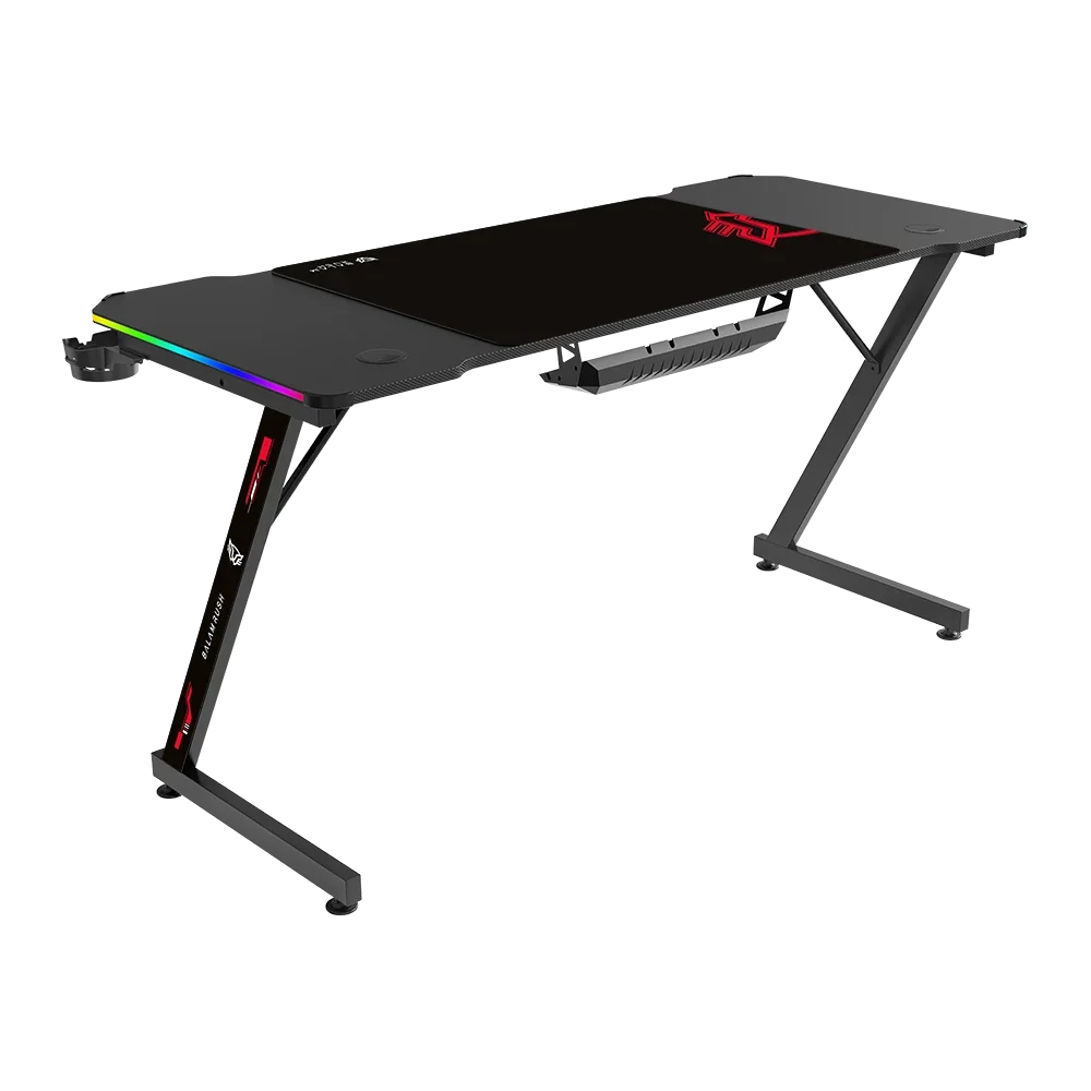 Escritorio Gamer Balam Rush Olympus Spot Glow MRX6000 RGB 140x60x74 incluye accesorios negro