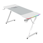 Escritorio Gamer Balam Rush Olympus Spot Glow MRX6000 RGB 140x60x74 incluye accesorios blanco