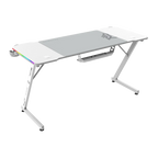 Escritorio Gamer Balam Rush Olympus Spot Glow MRX6000 RGB 140x60x74 incluye accesorios blanco