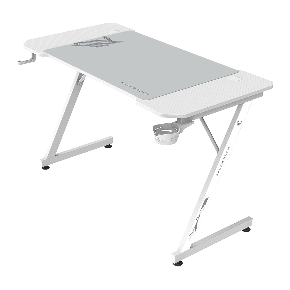 Escritorio Gamer Balam Rush Olympus Spot MRX4000 120x60x74 incluye accesorios blanco