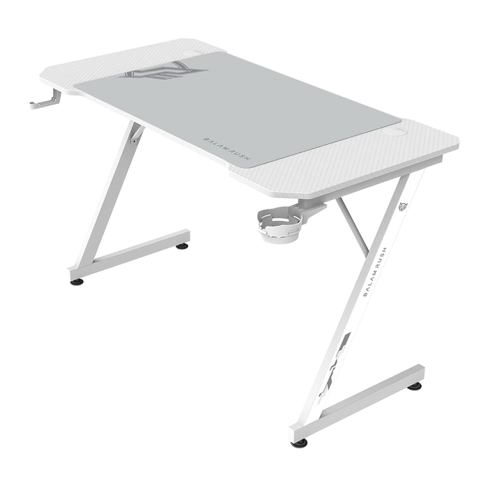Escritorio Gamer Balam Rush Olympus Spot MRX4000 120x60x74 incluye accesorios blanco