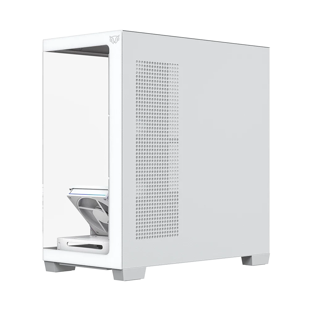 Gabinete Balam Rush Tank Polar 7900 Legend Blanco media torre 5xVentiladores ARGB Cristal templado ATX