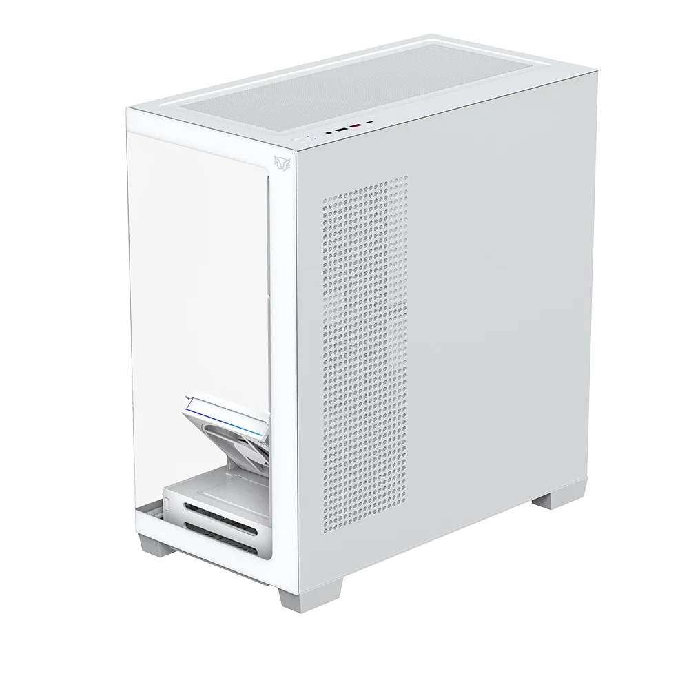 Gabinete Balam Rush Tank Polar 7900 Legend Blanco media torre 5xVentiladores ARGB Cristal templado ATX