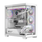 Gabinete Balam Rush Tank Polar 7900 Legend Blanco media torre 5xVentiladores ARGB Cristal templado ATX