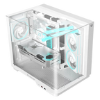 Gabinete Balam Rush Tank Expert Curve 6800 Media torre Blanco cristal 3xVentiladores ATX /Micro ATX/ Mini ITX sin fuente