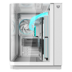 Gabinete Balam Rush Tank Expert Curve 6800 Media torre Blanco cristal 3xVentiladores ATX /Micro ATX/ Mini ITX sin fuente