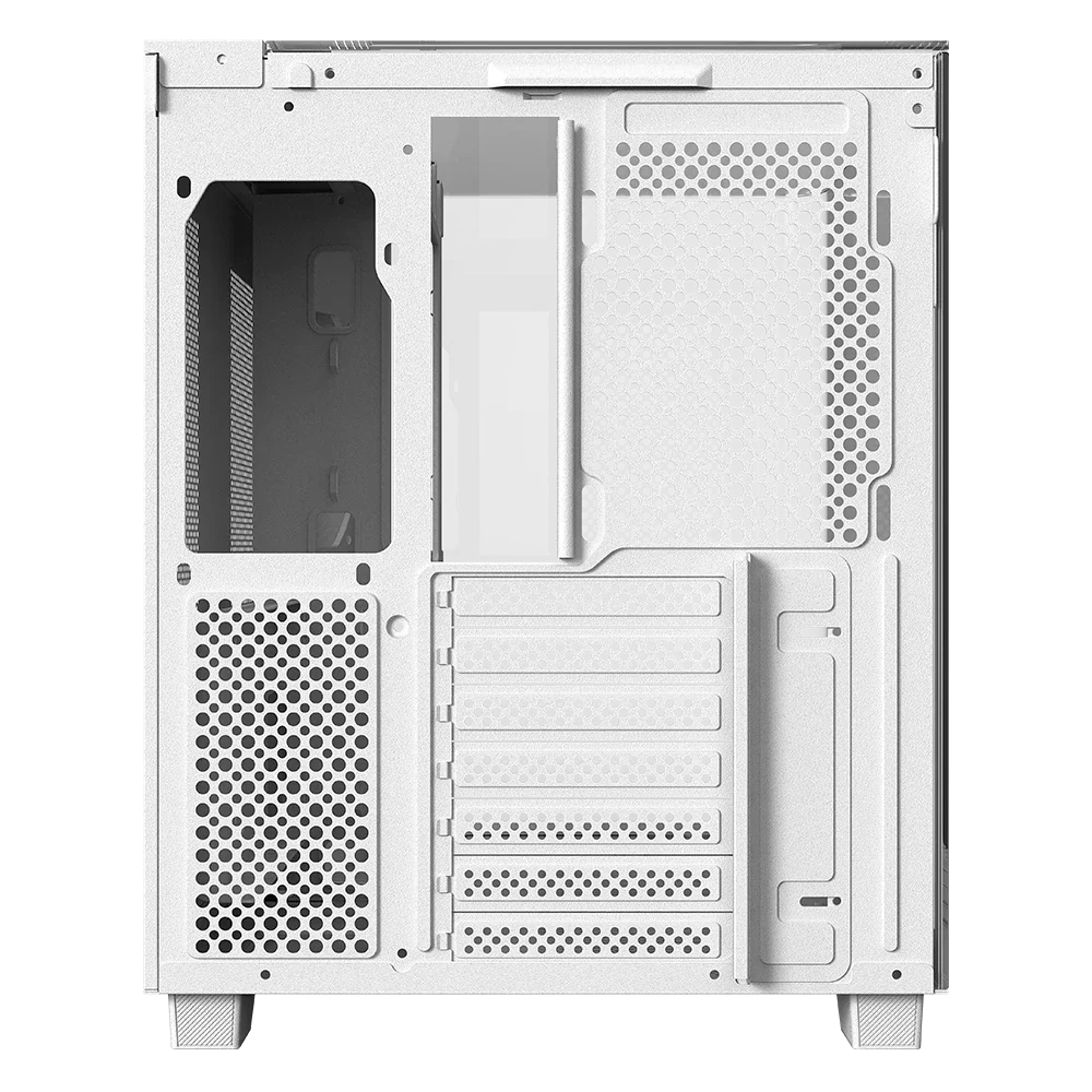 Gabinete Balam Rush Tank Expert Curve 6800 Media torre Blanco cristal 3xVentiladores ATX /Micro ATX/ Mini ITX sin fuente