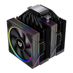 Enfriamiento de Aire Balam RushHeliux Pro HEX70 Negro 270W ARGB 600-2200 RPM 6 pipas compatible con Intel y AMD
