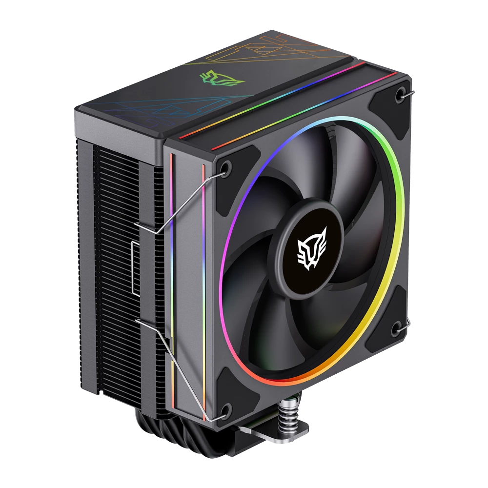 Enfriamiento de Aire Balam Rush Heliux Pro HEX60 Negro 240W ARGB 600-2200 RPM 6 pipas compatible con Intel y AMD