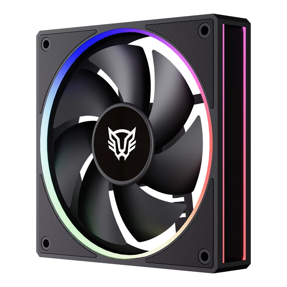 Ventilador Balam Rush Eolox Bora EXB85 Negro ARGB 600-1600 RPM 7 Aspas 120x120x25mm