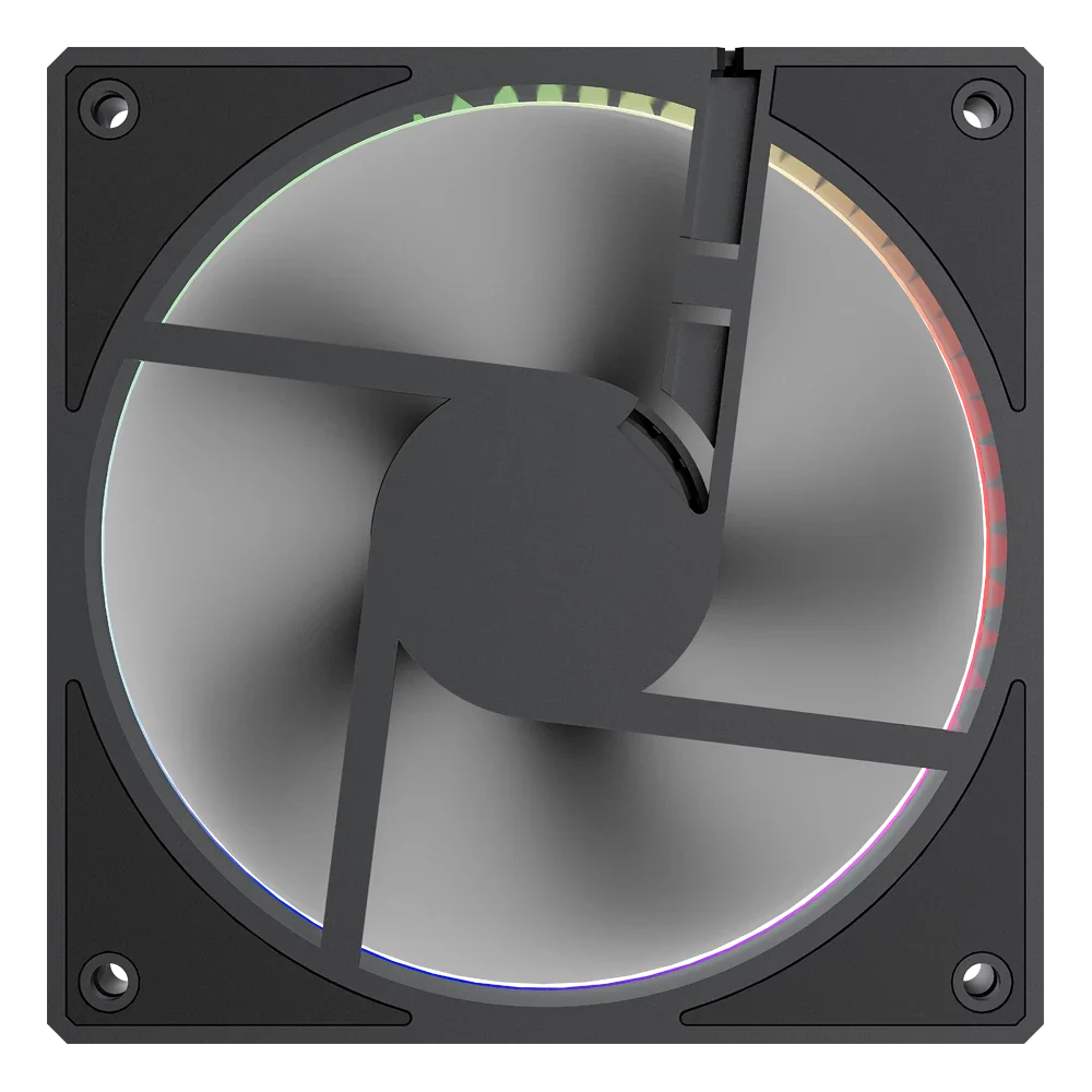 Ventilador Balam Rush Eolox Bora EXB85 Negro ARGB 600-1600 RPM 7 Aspas 120x120x25mm
