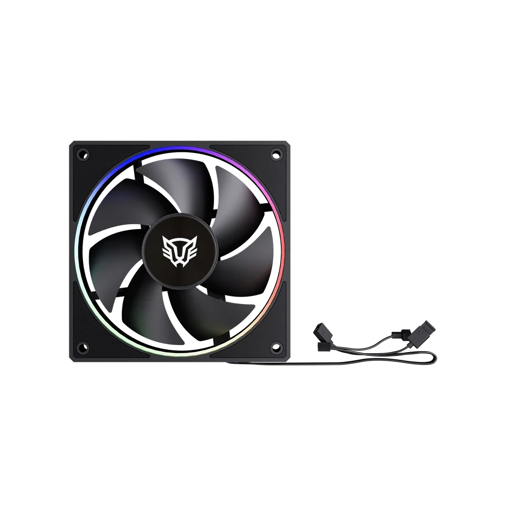Ventilador Balam Rush Eolox Bora EXB85 Negro ARGB 600-1600 RPM 7 Aspas 120x120x25mm