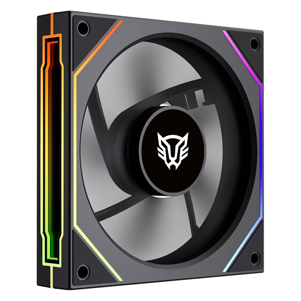 Ventilador Aspas Inversas Balam Rush Eolox Link EXL95R Negro ARGB 600-1800 Rpm 9 Aspas 120x120x25mm