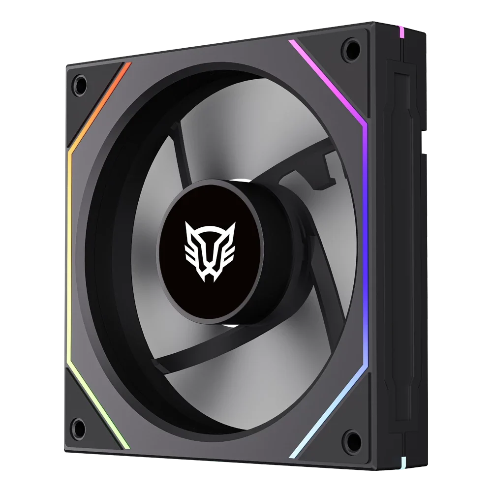 Ventilador Aspas Inversas Balam Rush Eolox Link EXL95R Negro ARGB 600-1800 Rpm 9 Aspas 120x120x25mm