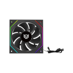 Ventilador Balam Rush Eolox Link EXL95 ARGB Negro 600-1800 RPM 9 Aspas 120x120x25mm