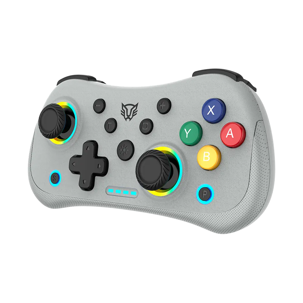 Control Balam Rush Pocket G555 Azender Retro Gris inalambrico Bluetooth Android Nintendo Switch PC iOS RGB