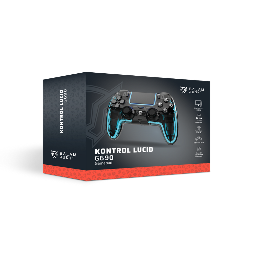 Control Balam Rush Lucid G690 RGB Compatible con PS5, Android, iOS y PC Bluetooth 5.0 o cable