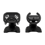 Volante adaptador Balam Rush Joy Wheel JW300 negro compatible con controles Joy-Con (Switch / OLED) y DualSense de PS5