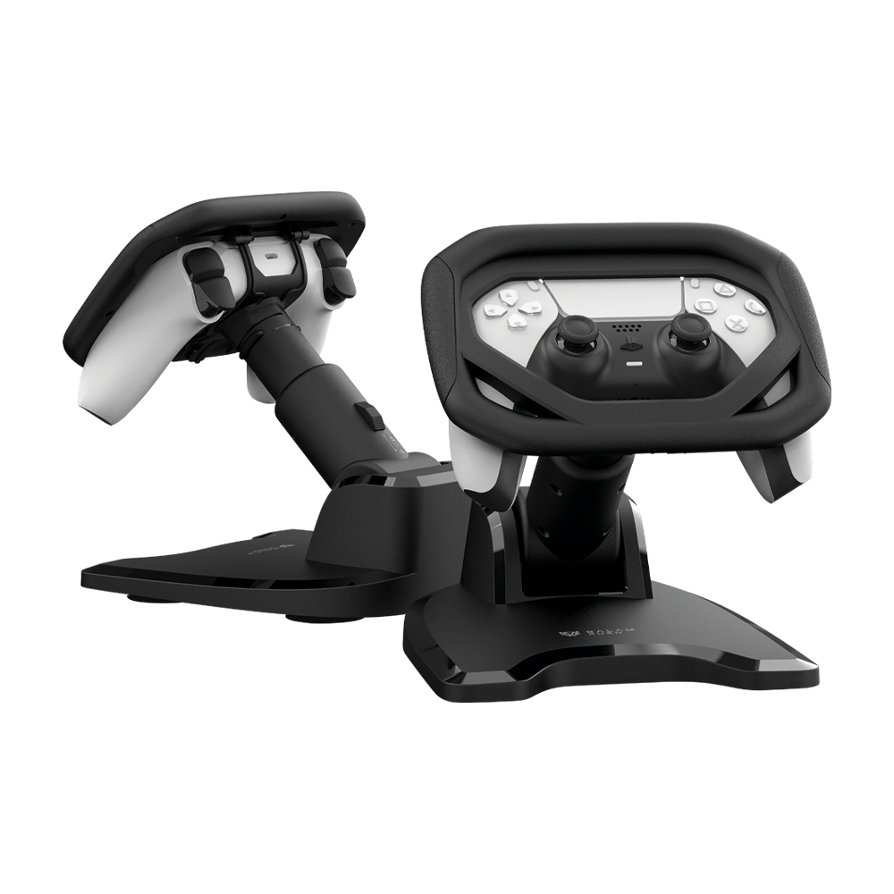 Volante adaptador Balam Rush Joy Wheel JW300 negro compatible con controles Joy-Con (Switch / OLED) y DualSense de PS5