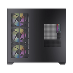 Gabinete Balam Rush Tank Core Ultra GM925 Media torre negro cristal 4xVentiladores ARGB ATX sin fuente