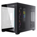 Gabinete Balam Rush Tank Core Pro GI925 Media torre negro cristal 3xVentiladores ARGB ATX sin fuente