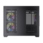 Gabinete Balam Rush Tank Core Pro GI925 Media torre negro cristal 3xVentiladores ARGB ATX sin fuente
