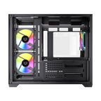 Gabinete Balam Rush Tank Core Pro GI925 Media torre negro cristal 3xVentiladores ARGB ATX sin fuente