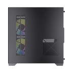 Gabinete Balam Rush Tank Glow Max 3900 Negro Gamer Compact Mini Torre M-ATX 3xVentiladores ARGB Cristal templado ATX