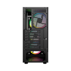 Gabinete Balam Rush Dragonfly Ventra GM570 Negro Gamer Compact Media Torre ATX 4xVentiladores ARGB Cristal templado frente tipo malla