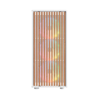 Gabinete Balam Rush Dragonfly Wood GM580 Blanco Gamer Compact Media Torre ATX 4xVentiladores ARGB Cristal templado frente con acabado tipo madera