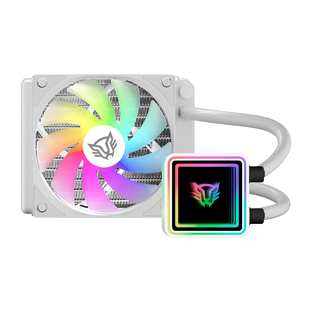 Enfriamiento Liquido Balam Rush Cryo Prism 120 ICE Blanco Display para monitoreo de temperatura ARGB 1x Vent 120 mm 230w