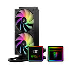 Enfriamiento Liquido Balam Rush Cryo Prism 240 Negro Display para monitoreo de temperatura ARGB 2x Vent 120 mm 270w