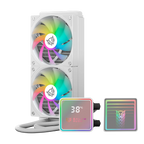 Enfriamiento Liquido Balam Rush Cryo Prism 240 ICE Blanco Display para monitoreo de temperatura ARGB 2x Vent 120 mm 270w