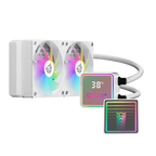 Enfriamiento Liquido Balam Rush Cryo Prism 240 ICE Blanco Display para monitoreo de temperatura ARGB 2x Vent 120 mm 270w