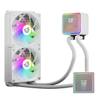 Enfriamiento Liquido Balam Rush Cryo Prism 240 ICE Blanco Display para monitoreo de temperatura ARGB 2x Vent 120 mm 270w